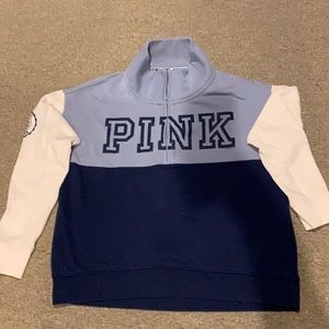 Pink half zip sweatshirt
